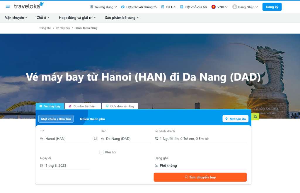 Đặt vé máy bay đi Đà Nẵng 