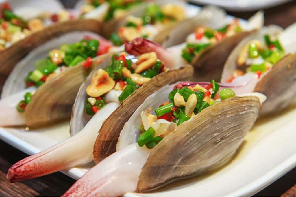hải sản ở Tùng Thu