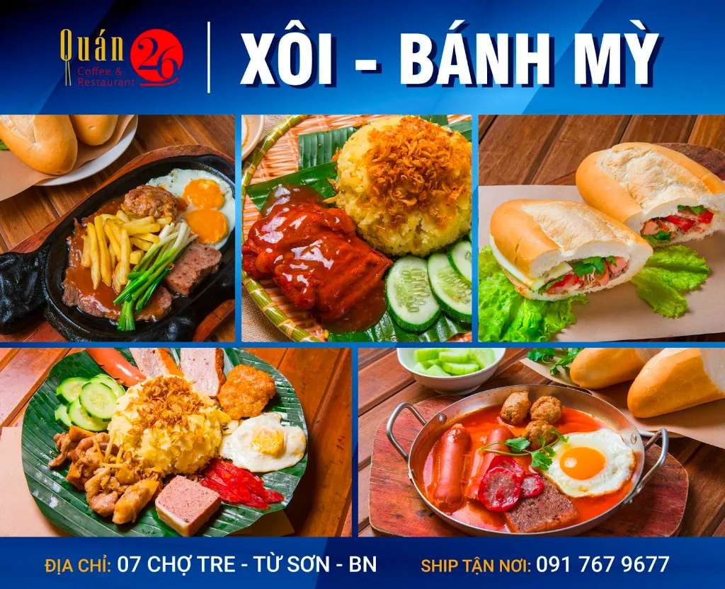 Hình ảnh một số món ăn tại Quán 26 @Fb: Quán 26