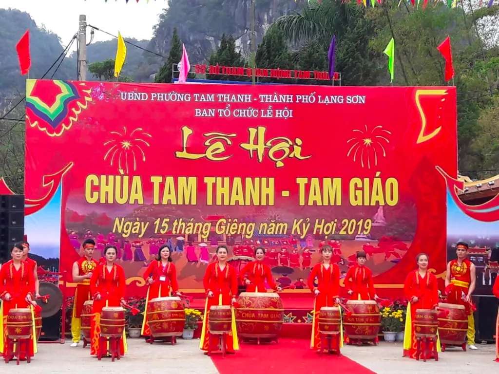Lễ hội tại chùa Tam Thanh được diễn ra đầu năm
