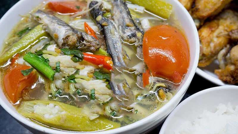 canh chua cá đồng tại miền Tây