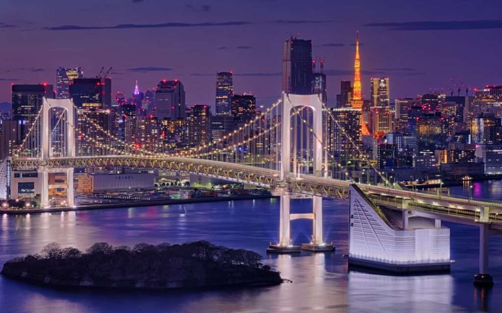 Đảo Odaiba về đêm