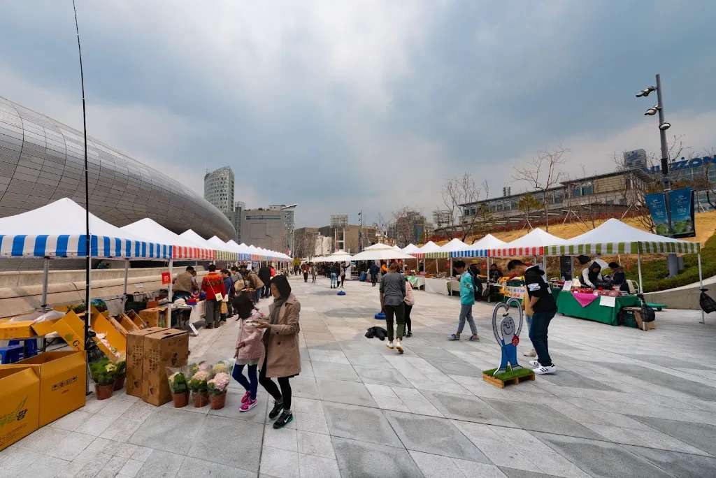 Con phố Dongdaemun được biết đến là 1 thiên đường mua sắm 