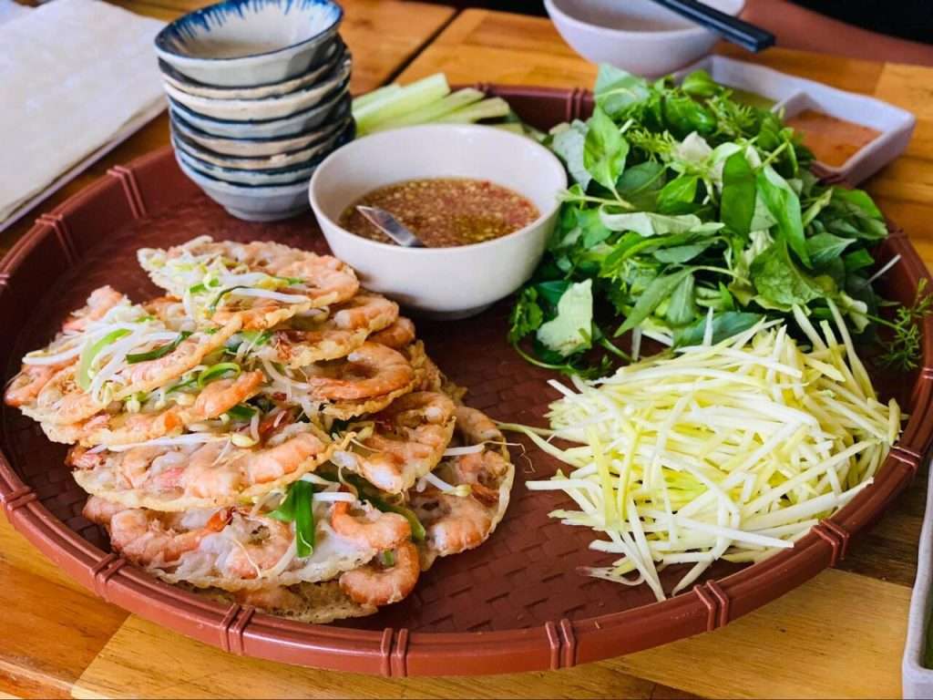 Bánh xèo tôm nhảy