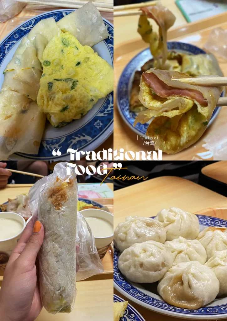 Trứng cuộn, cơm cuộn và bánh bao nhân thịt heo kiểu Đài – Taipei