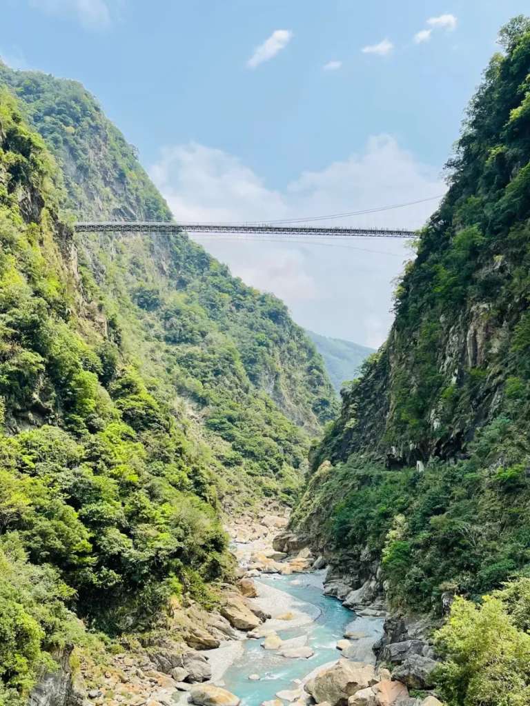 Buluowan Suspension Bridge nhìn từ Zanzikou