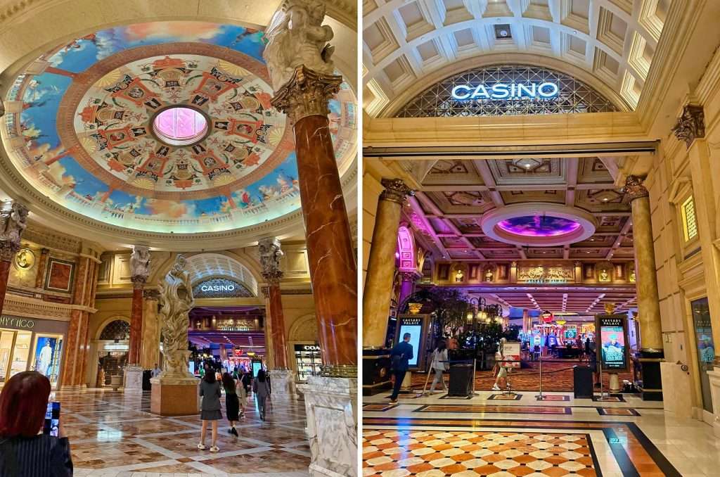 Và không thể thiếu được sòng bạc trong Caesars Palace