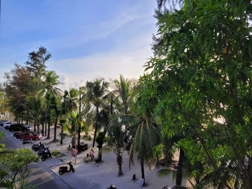 View buổi sáng từ ban công phòng homestay tại Thủ đô Male