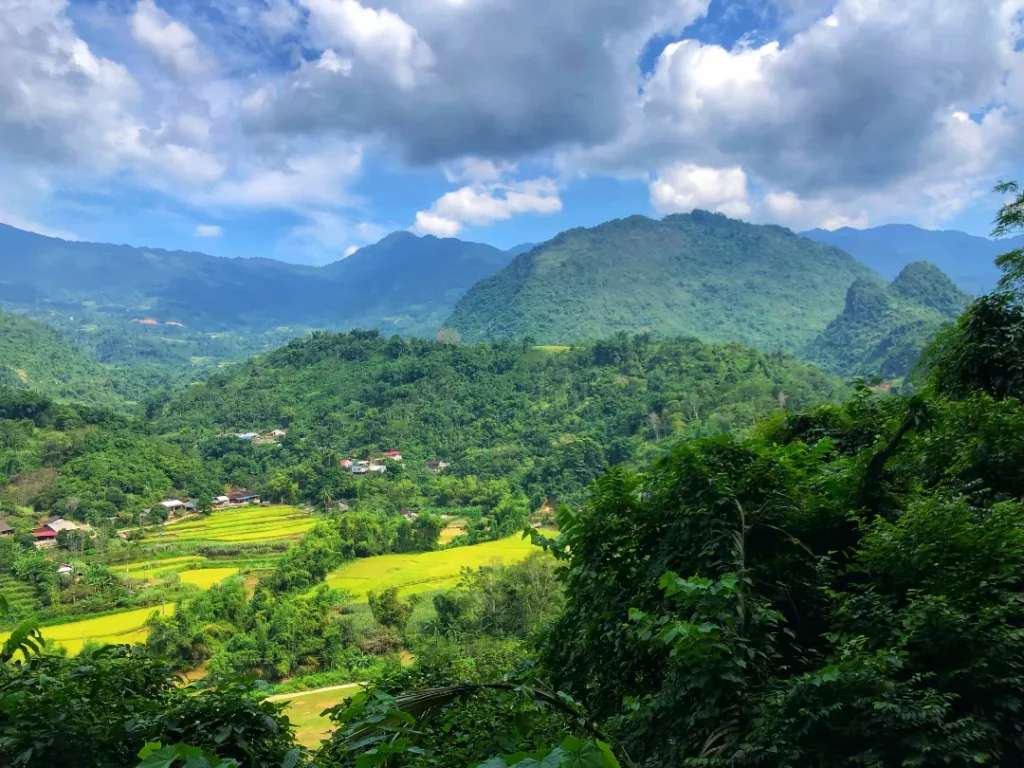 View tại lối lên hang động - Khám phá động Hua Mạ