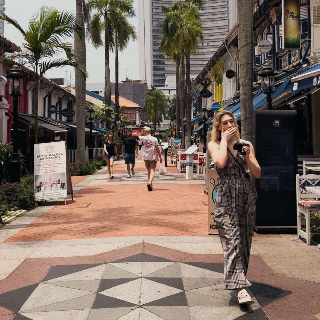 Arab Street với nhiều ngôi nhà và hàng quán được thiết kế độc đáo