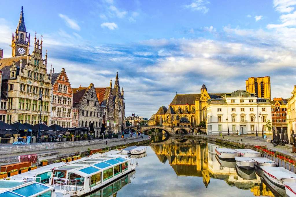 Bến thuyền ở Ghent - kinh nghiệm du lịch Ghent