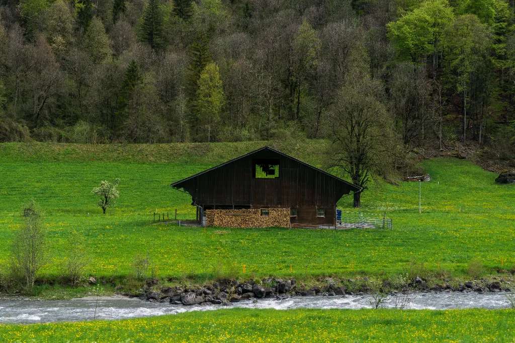 Khung cảnh bình yên ở Làng Lauterbrunnen