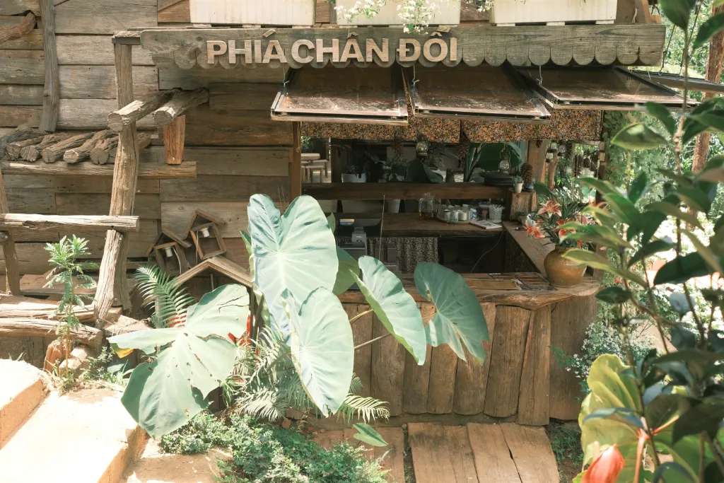 Quầy pha chế bằng gỗ xinh xắn