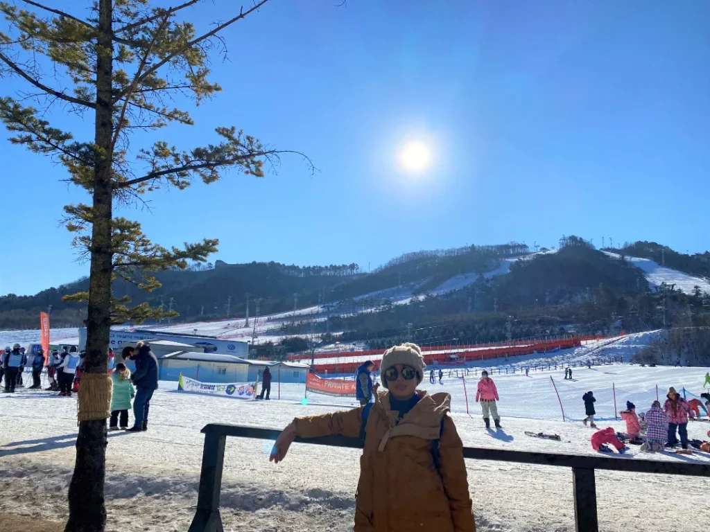 Mọi người cứ vào thẳng trong khuôn viên trượt tuyết để chụp hình mà không cần mua vé nha