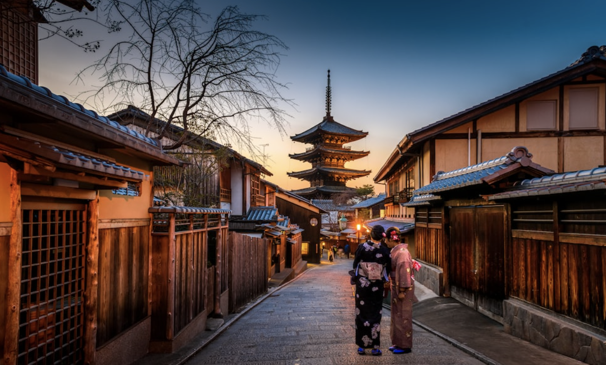 Hình ảnh Kyoto vào chiều tối 