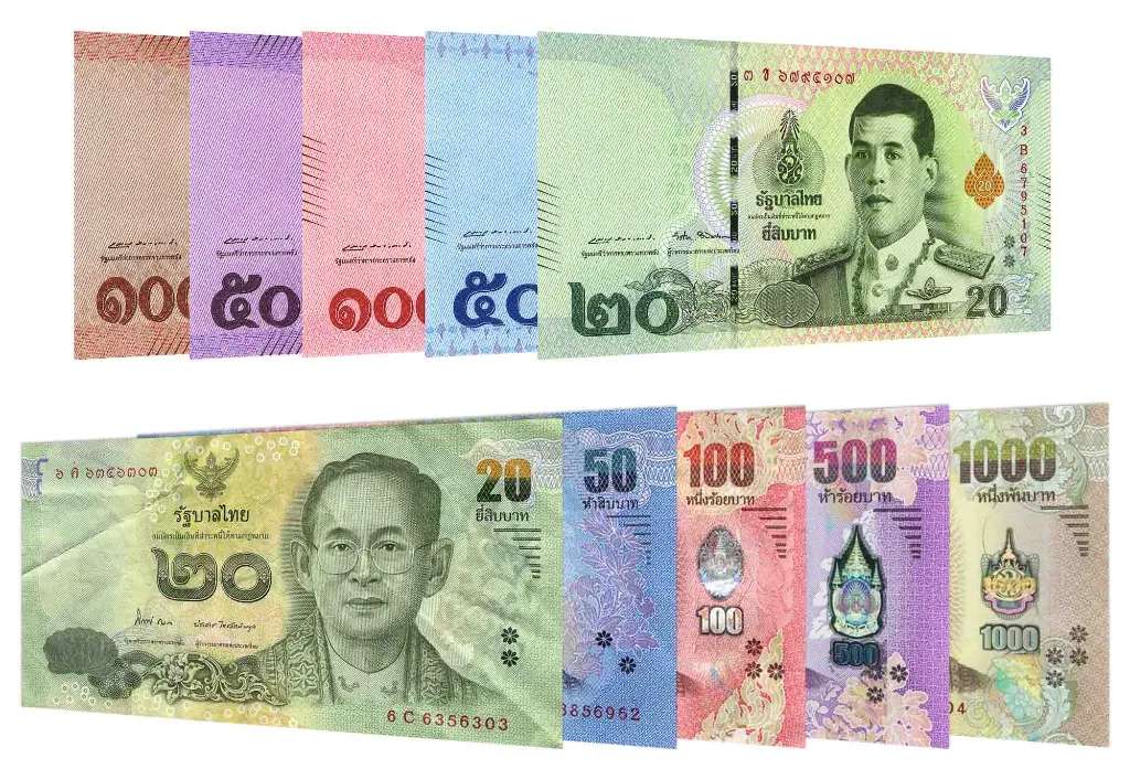 Các mệnh giá baht Thái hiện nay