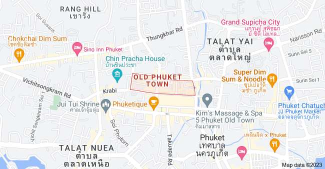Địa điểm Phố cổ Phuket khi nhìn trên bản đồ