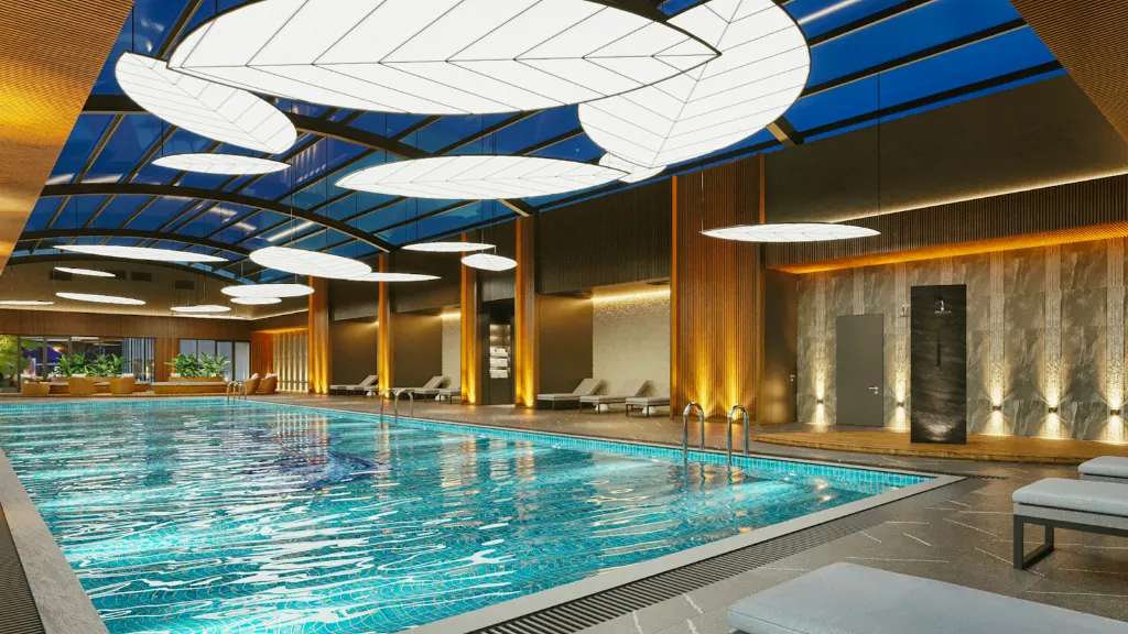 Không gian bể bơi tại Grand K Hotel Suites Hanoi 