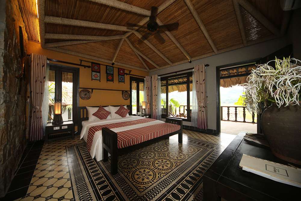 Phòng ngủ tại Mai Chau Ecolodge