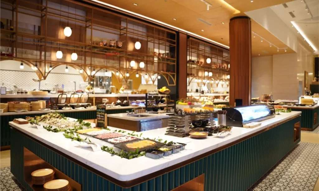 Quầy line buffet đa dạng và bắt mắt